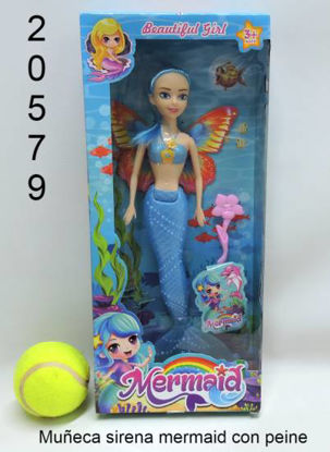 Imagen de MUÑECA SIRENA MERMAID CON PEINE 3.24